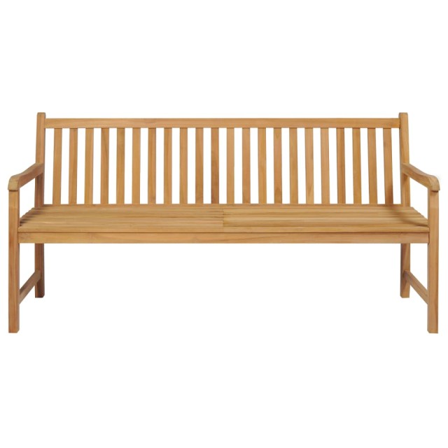 Banc de jardin avec coussin bleu 175 cm Bois de teck massif