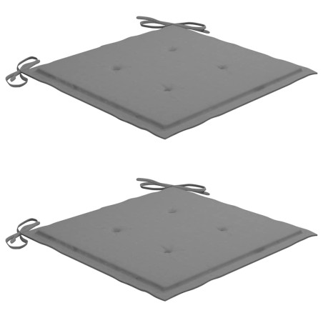 Ensemble à manger d'extérieur pliable avec coussin 3 pcs Teck