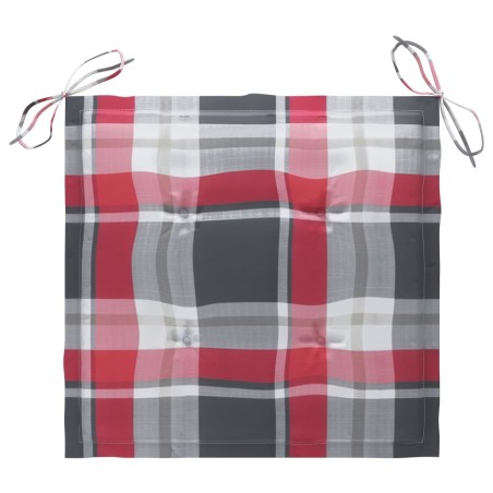 Ensemble à manger d'extérieur pliable avec coussin 3 pcs Teck