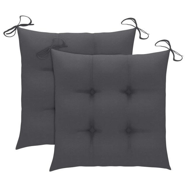 Ensemble à manger d'extérieur pliable avec coussin 3 pcs Teck