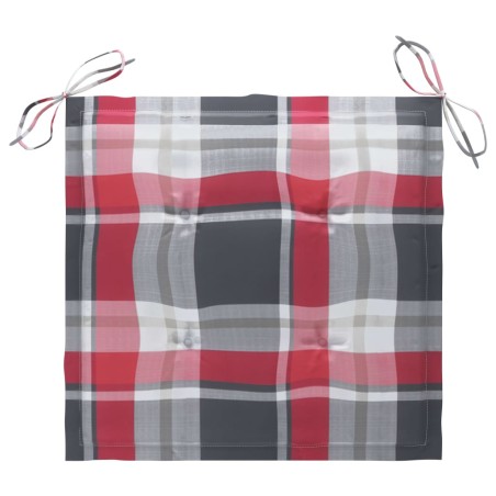 Ensemble à manger d'extérieur pliable avec coussin 3 pcs Teck