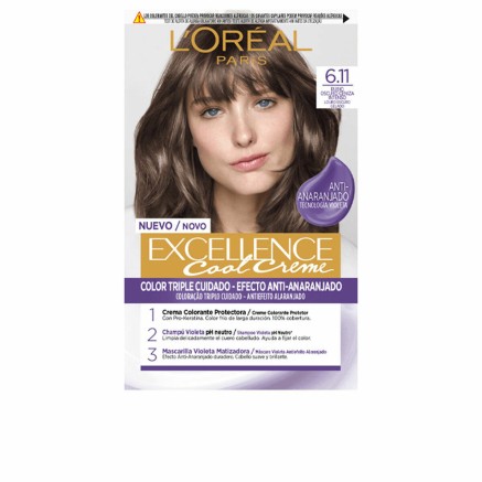 Dauerhafte Creme-Coloration L'Oreal Make Up Excellence Cool Creme 6.11