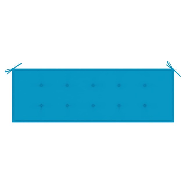 Banc de jardin empilable et coussin 159 cm Bois de teck massif