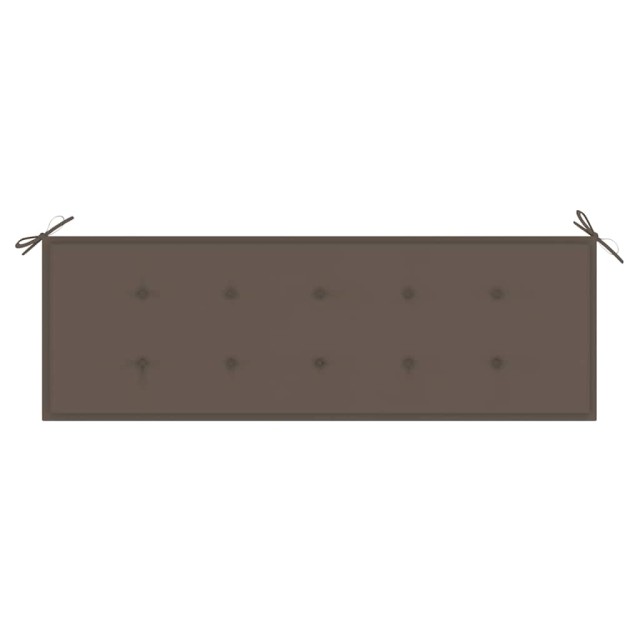 Banc de jardin empilable et coussin 159 cm Bois de teck massif