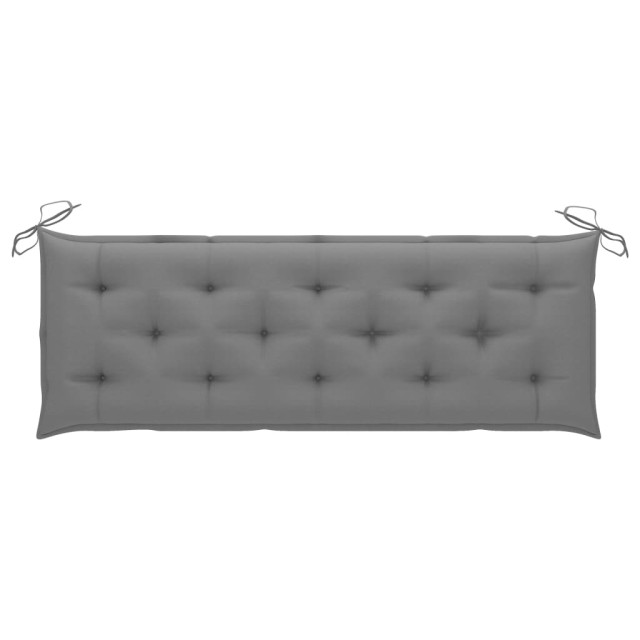 Banc de jardin empilable et coussin 159 cm Bois de teck massif