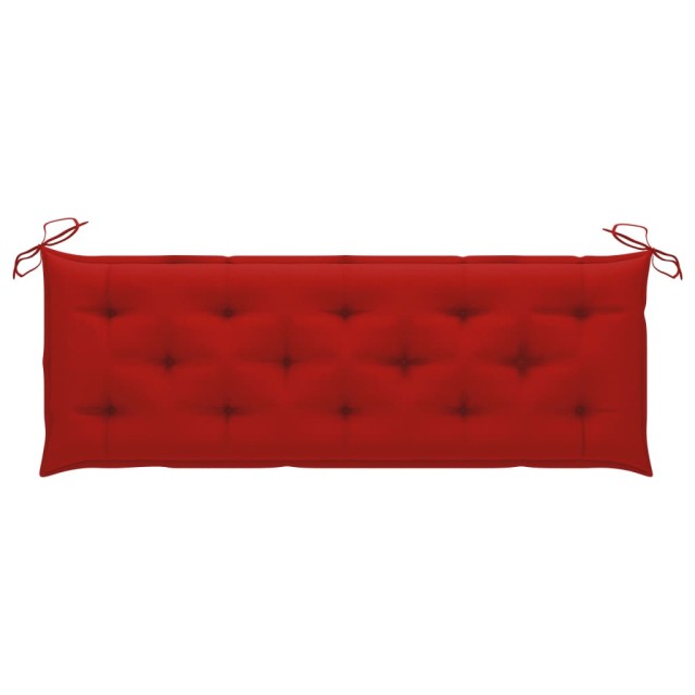Banc de jardin empilable et coussin 159 cm Bois de teck massif