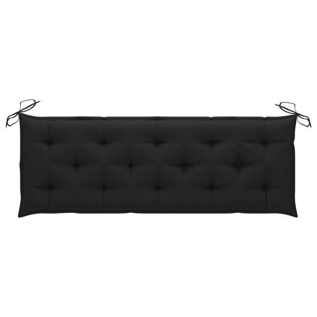 Banc de jardin empilable et coussin 159 cm Bois de teck massif