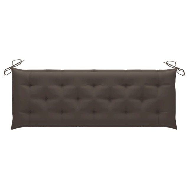 Banc de jardin empilable et coussin 159 cm Bois de teck massif