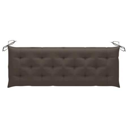 Banc de jardin empilable et coussin 159 cm Bois de teck massif