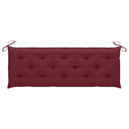 Banc de jardin empilable et coussin 159 cm Bois de teck massif