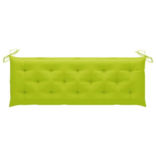 Banc de jardin empilable et coussin 159 cm Bois de teck massif