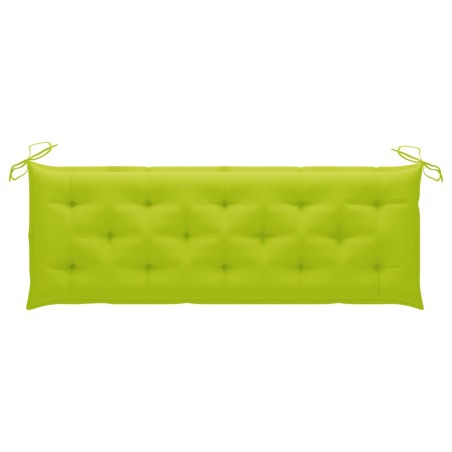 Banc de jardin empilable et coussin 159 cm Bois de teck massif