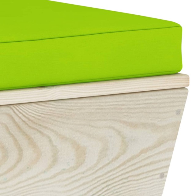 Canapé palette à 2 places de jardin avec coussins Bois d'épicéa