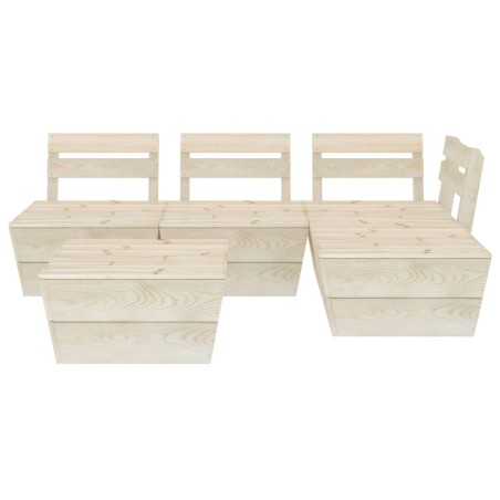 Salon de jardin palette 5 pcs Bois d'épicéa imprégné