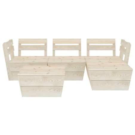 Salon de jardin palette 5 pcs Bois d'épicéa imprégné