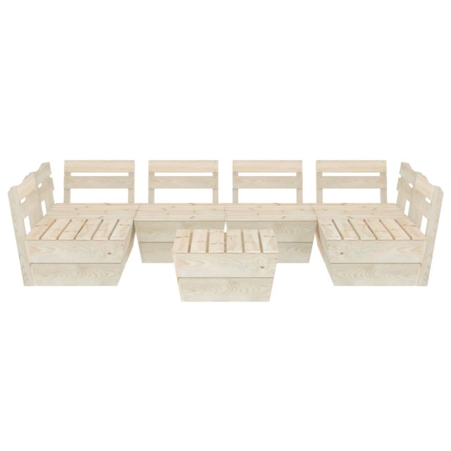 Salon de jardin palette 7 pcs Bois d'épicéa imprégné