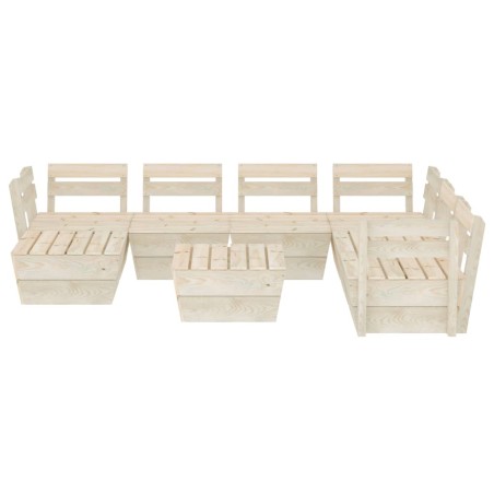 Salon de jardin palette 8 pcs Bois d'épicéa imprégné
