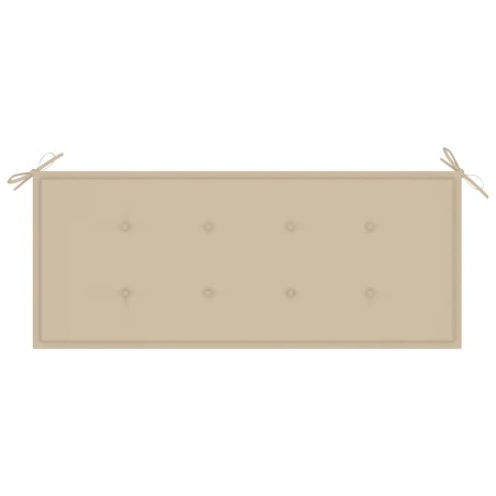 Banc de jardin pliable avec coussin 118 cm Bambou