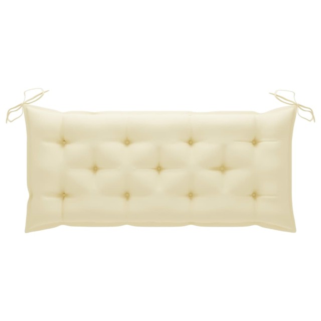 Banc de jardin pliable avec coussin 118 cm Bambou