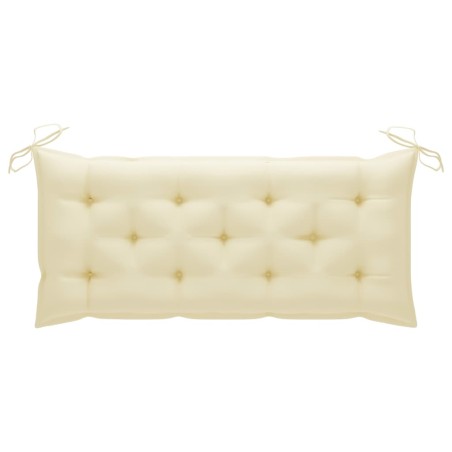Banc de jardin pliable avec coussin 118 cm Bambou