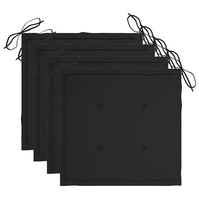 Mobilier à dîner d'extérieur pliable 5 pcs avec coussins bambou