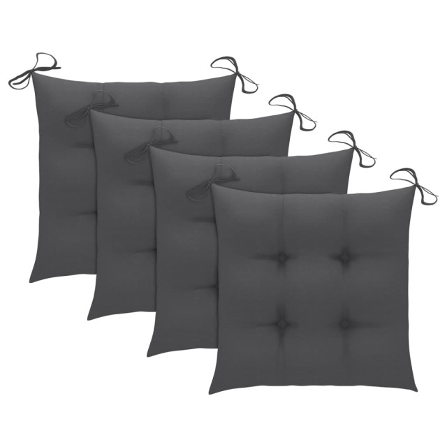 Ensemble à manger d'extérieur pliable 5pcs avec coussins Bambou