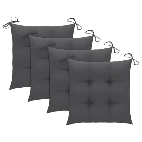 Ensemble à manger d'extérieur pliable 5pcs avec coussins Bambou