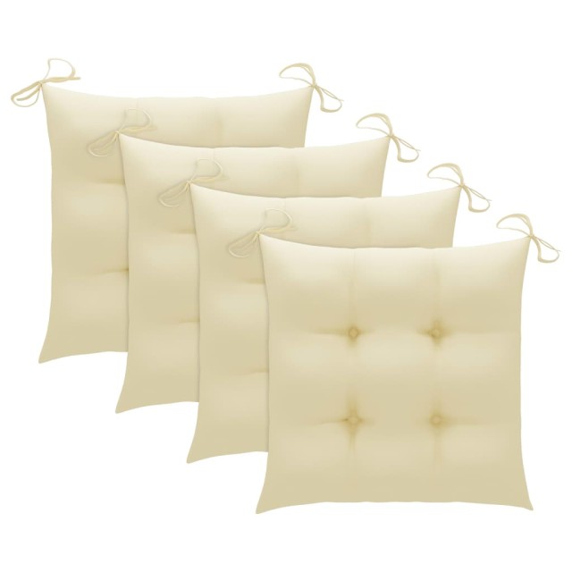 Ensemble à manger d'extérieur pliable 5pcs avec coussins Bambou