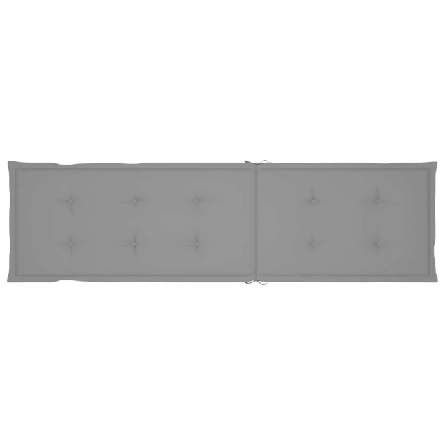 Chaise longue d'extérieur repose-pied et coussin Acacia solide