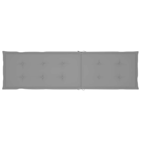 Chaise longue d'extérieur repose-pied et coussin Acacia solide