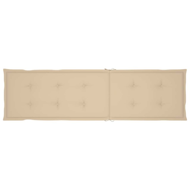 Chaise longue d'extérieur repose-pied et coussin Acacia solide