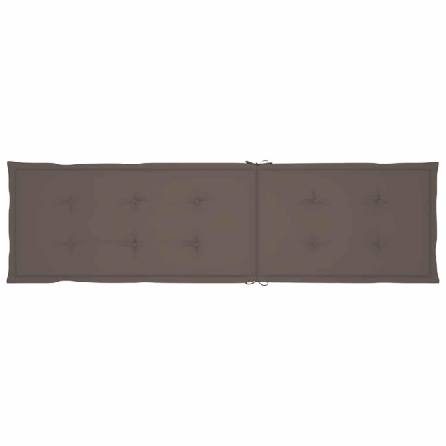 Chaise longue d'extérieur repose-pied et coussin Acacia solide