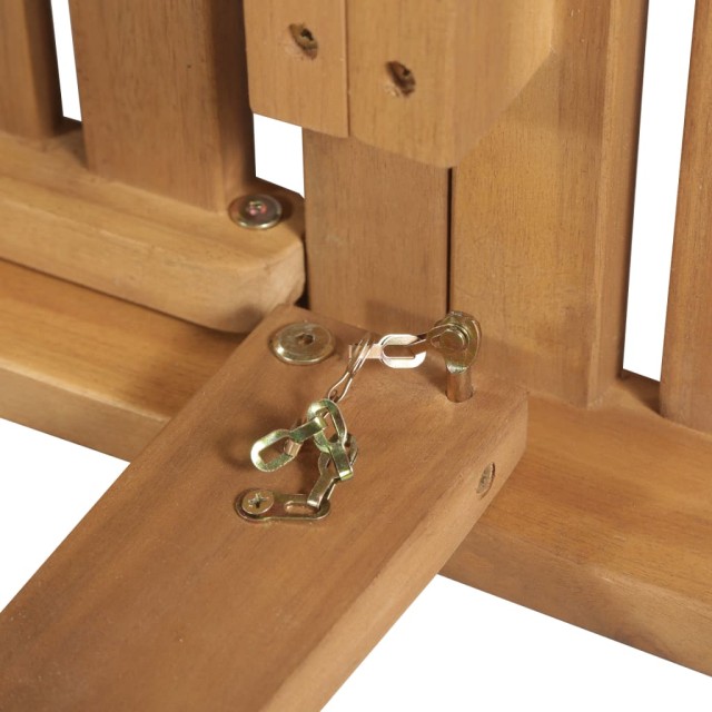 Chaise longue pliable avec coussin Bois d'acacia solide