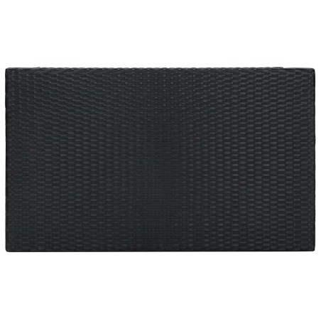 Ensemble de bar de jardin 5 pcs et coussins Résine tressée Noir