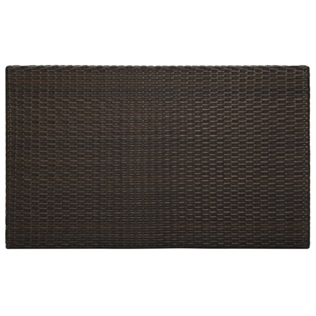 Ensemble de bar de jardin 7 pcs coussins Résine tressée Marron