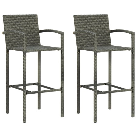 Ensemble de bar de jardin 3 pcs Gris