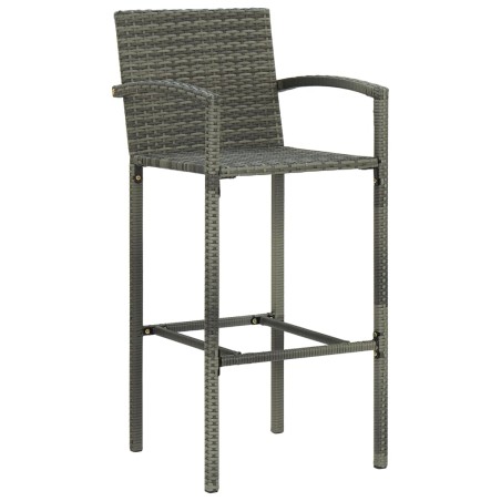 Ensemble de bar de jardin 3 pcs Gris