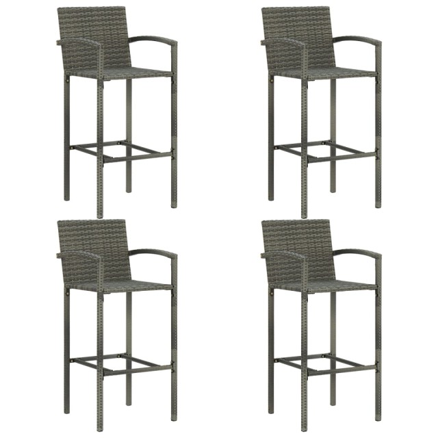 Ensemble de bar de jardin 5 pcs Gris