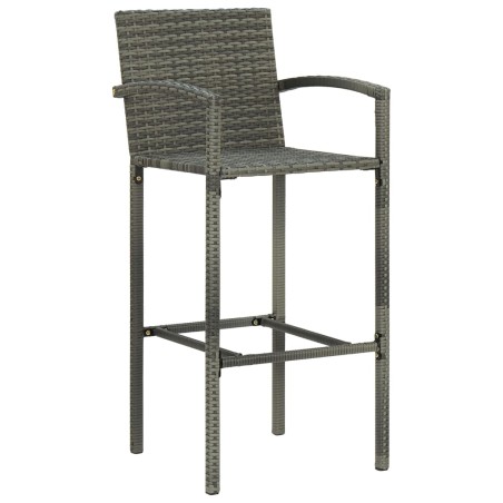 Ensemble de bar de jardin 5 pcs Gris