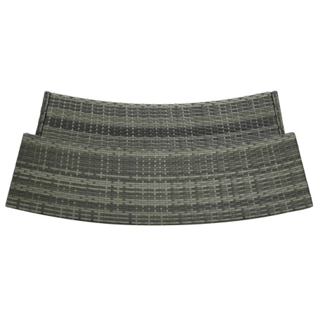 Ensemble de bar de jardin avec coussins 3 pcs Gris