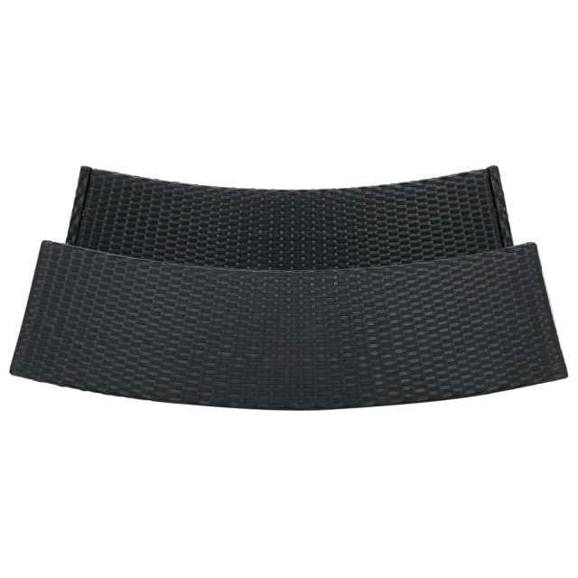 Ensemble de bar de jardin avec coussins 4 pcs Noir