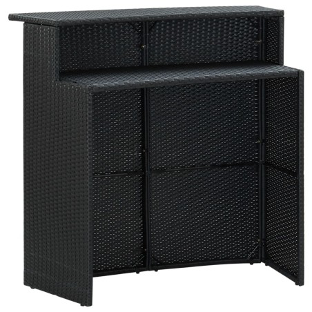 Ensemble de bar de jardin avec coussins 4 pcs Noir