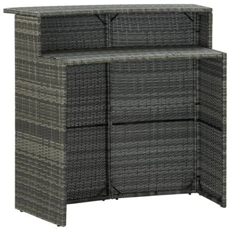Ensemble de bar de jardin avec coussins 4 pcs Gris
