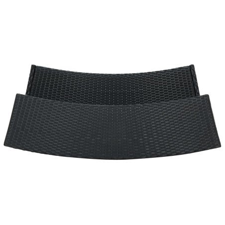 Ensemble de bar de jardin avec coussins 5 pcs Noir