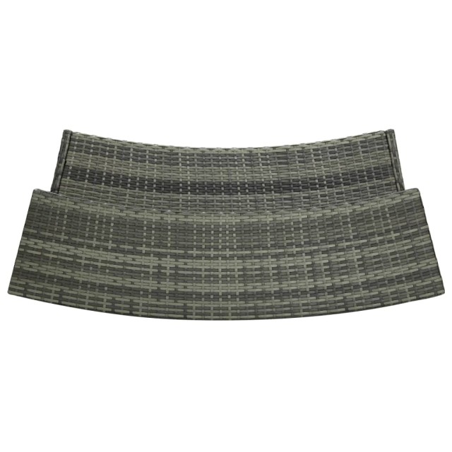 Ensemble de bar de jardin avec coussins 3 pcs Gris