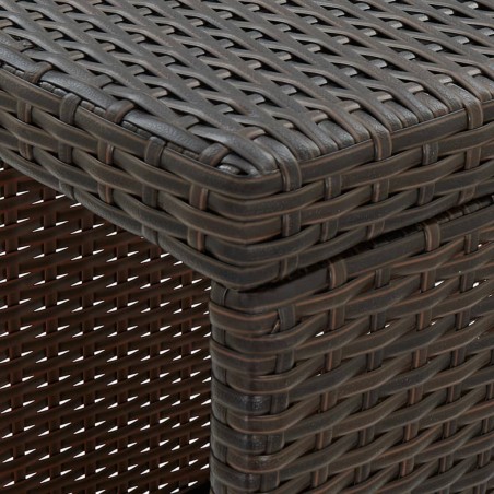 Ensemble de bar de jardin 5 pcs coussins Résine tressée Marron