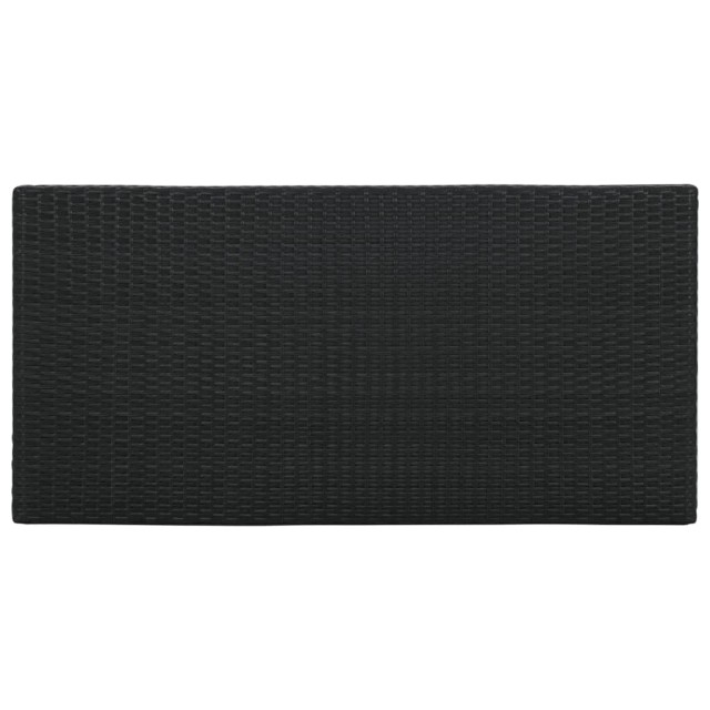 Ensemble de bar de jardin 5 pcs et coussins Résine tressée Noir