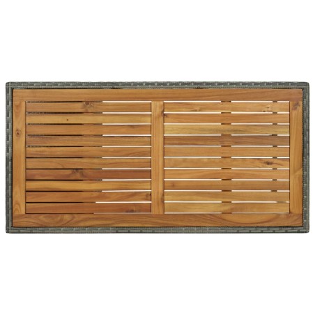 Ensemble de bar de jardin 5 pcs et coussins Résine tressée Gris