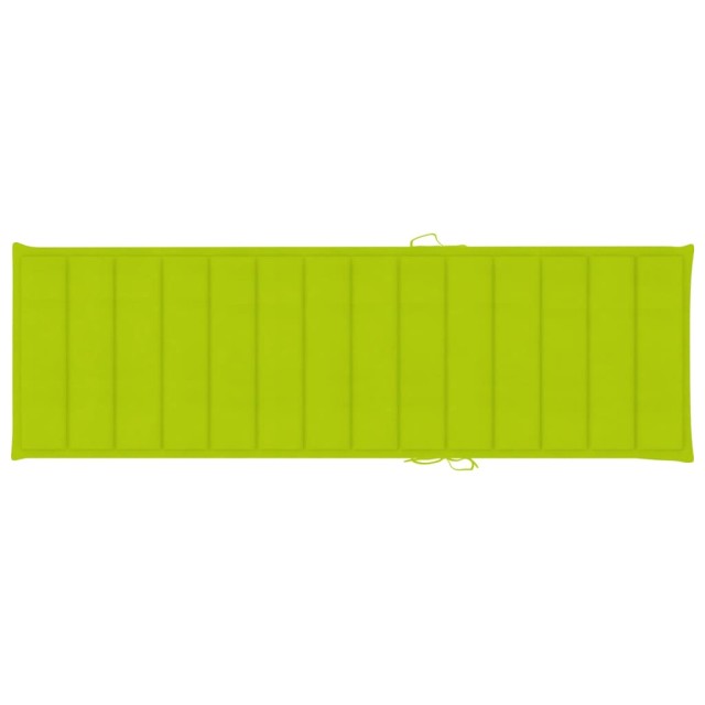 Chaise longue avec coussin vert vif Bois de pin imprégné