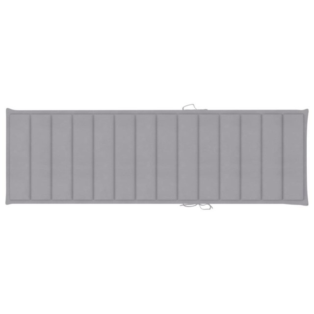 Chaise longue double et coussins gris Bois de pin imprégné